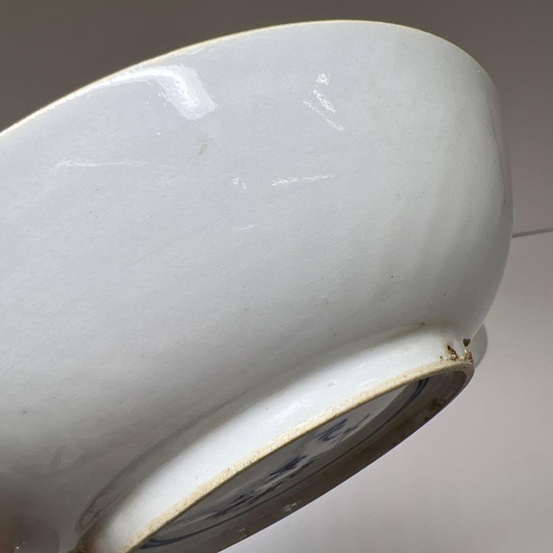 中国美術　赤絵中皿5枚　木箱付　直径約15㎝　東Y7-1022⑤