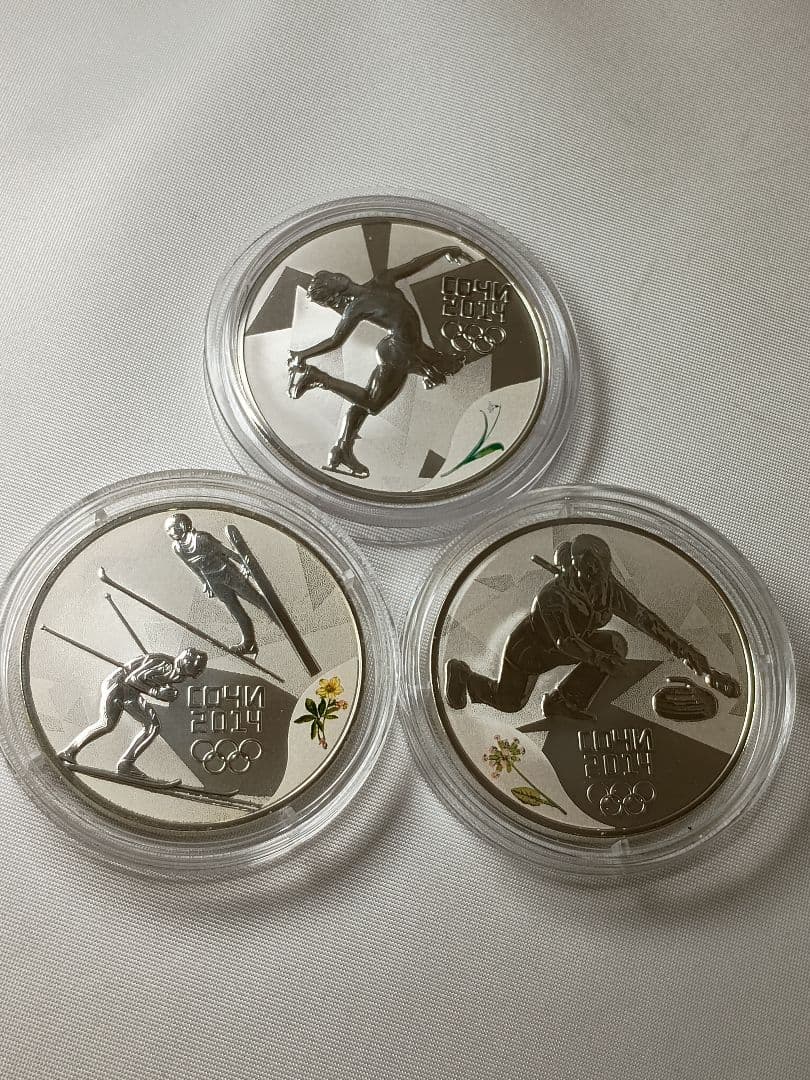 2014年 ソチオリンピック銀貨 1oz3枚セット