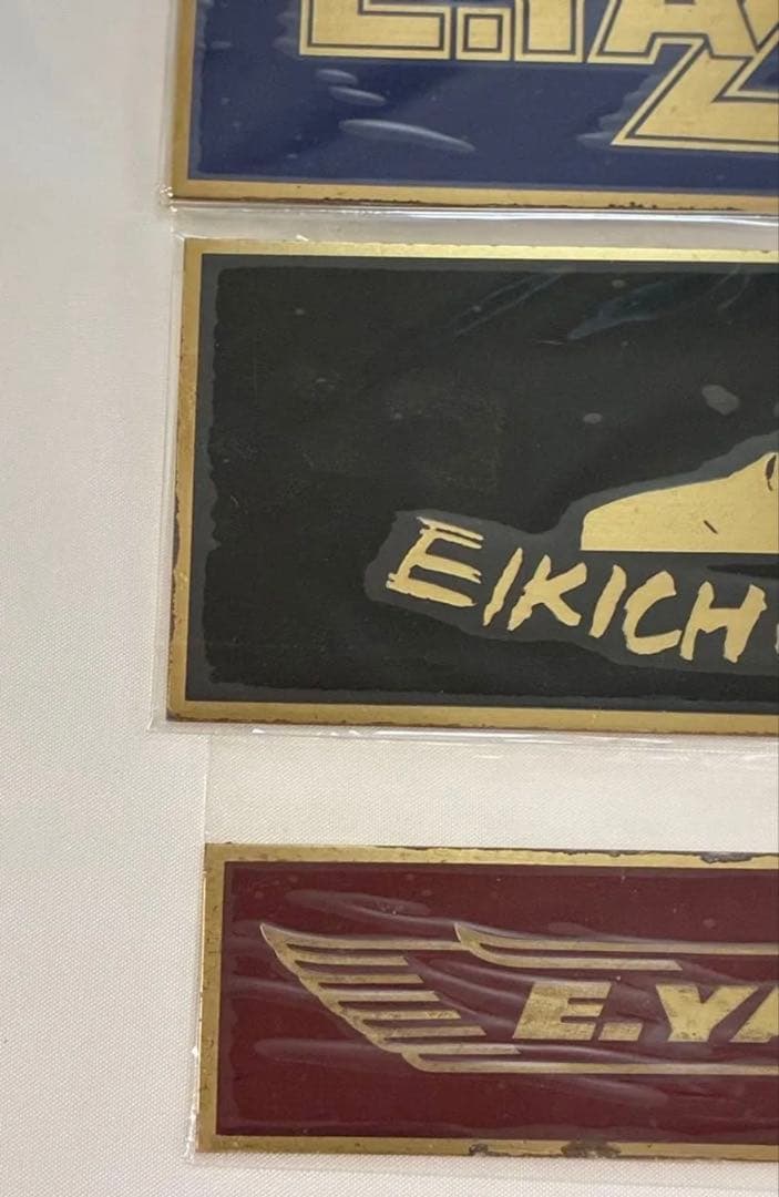 矢沢永吉／89s\"当時物プレートステッカーセット未使用品