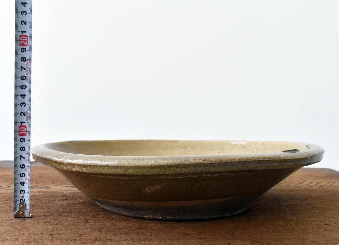 江戸中期 信楽焼 灰釉 大石皿 /瀬戸 常滑 備前 六古窯 古道具 古陶器