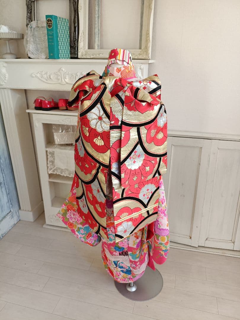 アンティーク丸帯のだらり帯☆作り帯☆子供