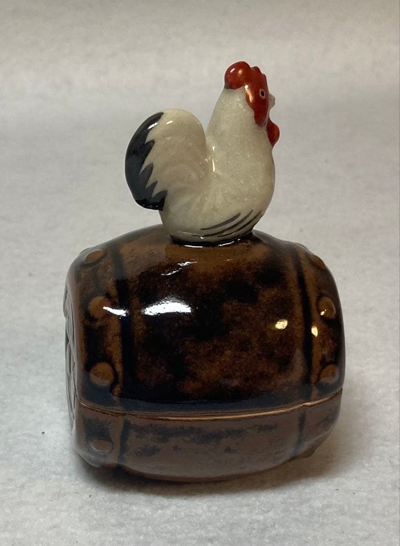 B296h 「辛酉 香合」紀州焼　葵窯　共布共箱　寒川栖豊　南枝庵　茶道具