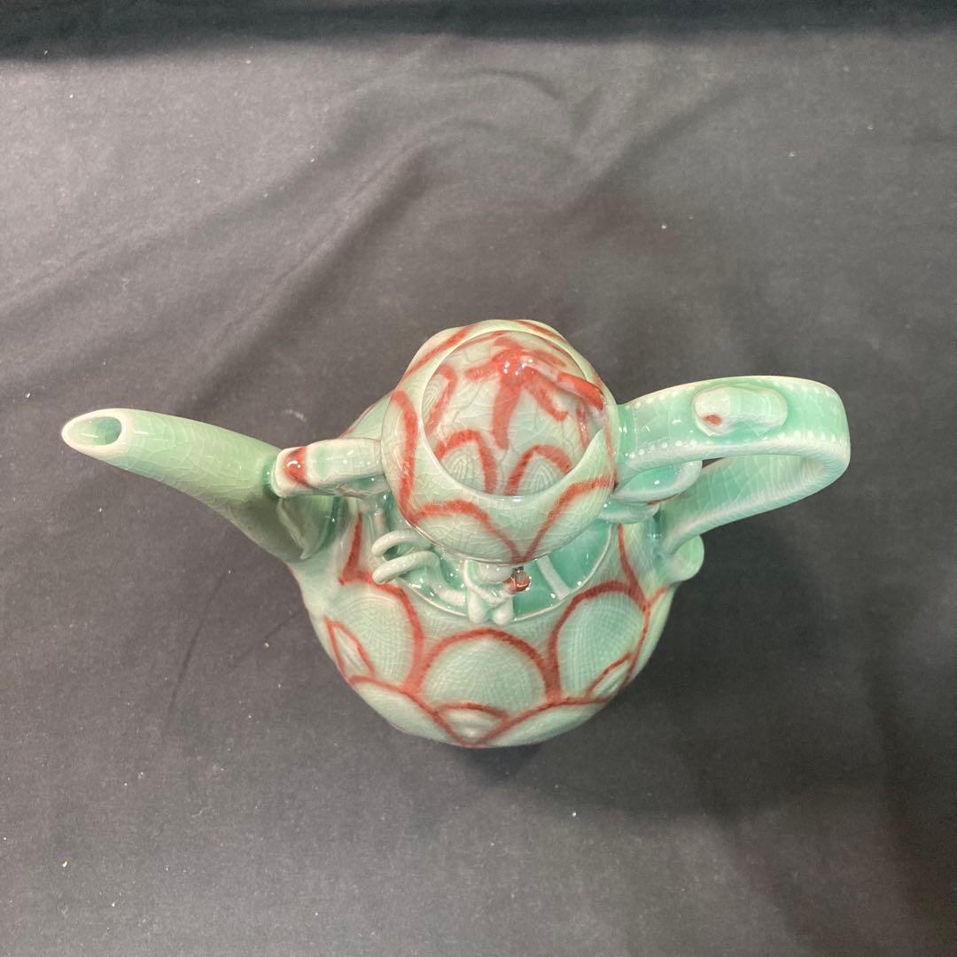 【美品】 青磁 水差し韓国陶窯 東谷 金正黙 高麗青磁