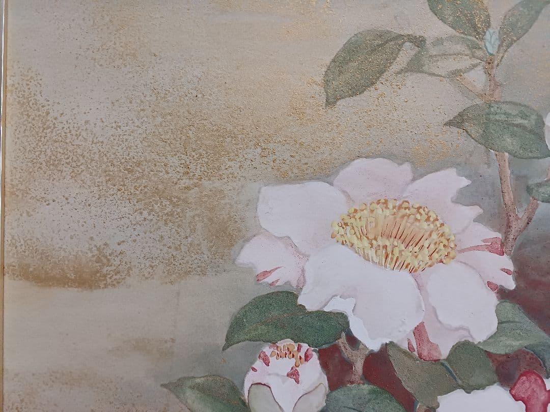 ◆ 広良　「李朝壺と沖の石」　日本画　P10号　◆