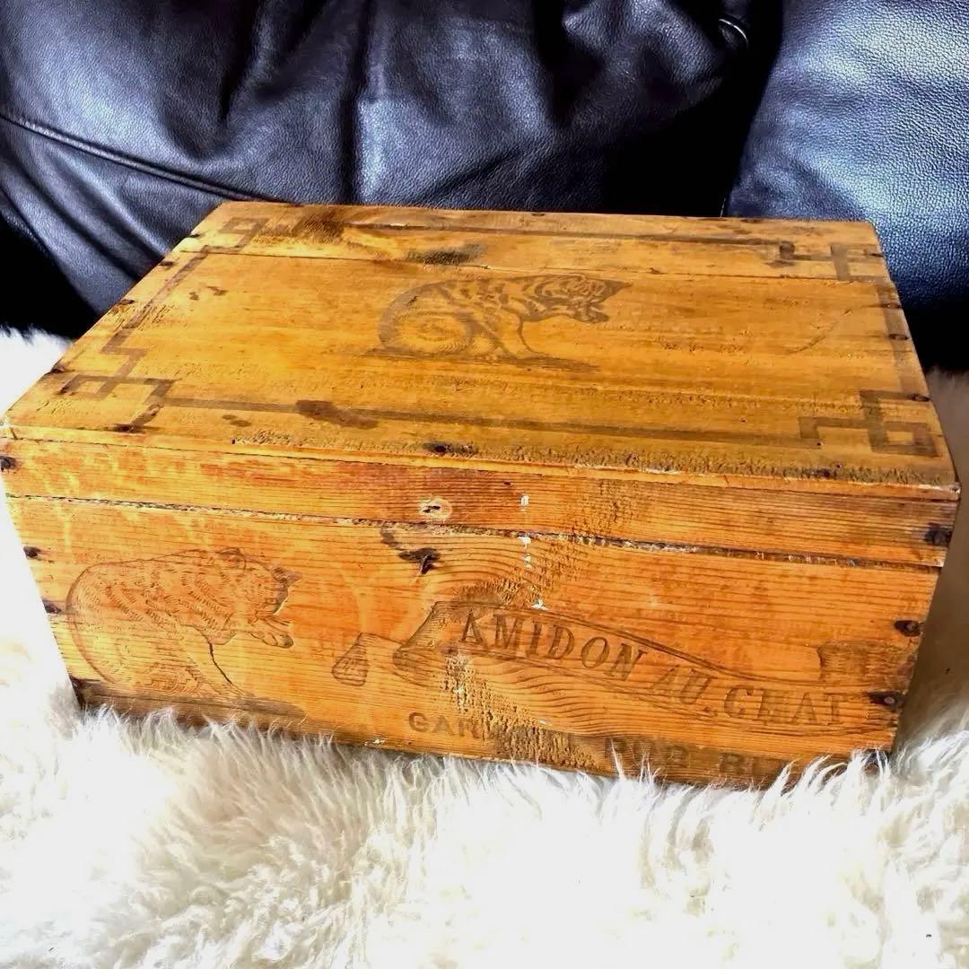 フランスアンティーク猫の木箱　フランスアンティーク猫の箱