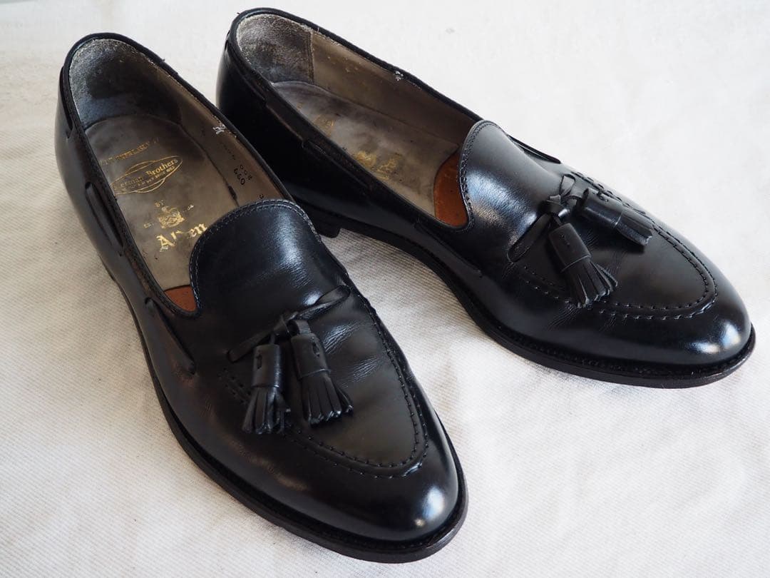 靴 Alden 660 Black Tassle Loafers US91/2