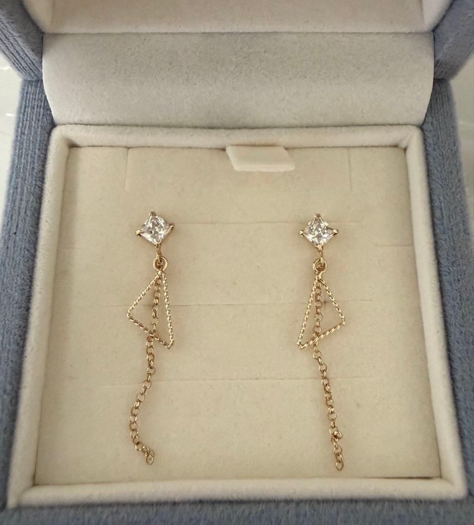 【新品・未使用】ジュエリーTSUTSUMI K10イエローゴールド　ピアス