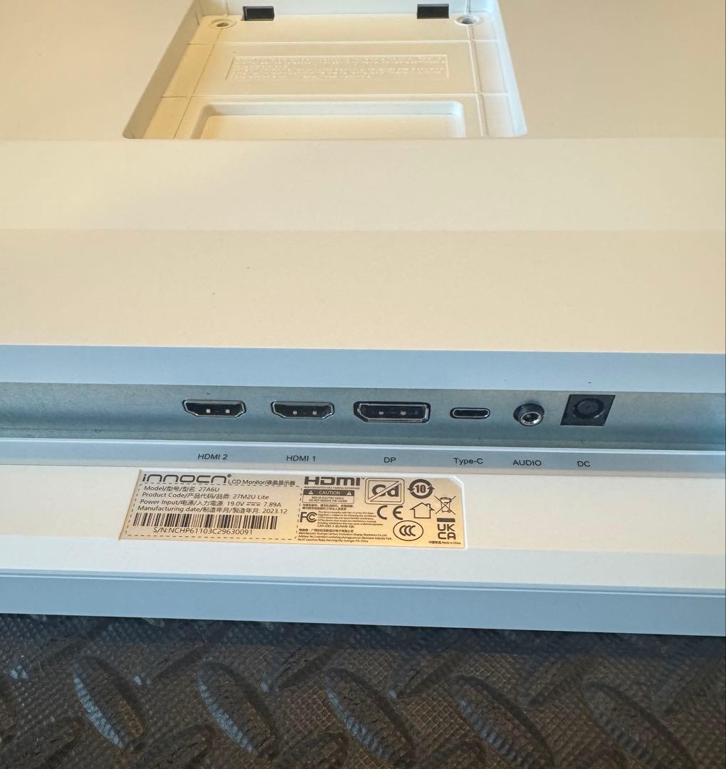 美品 INNOCN M2U 4K 27インチHDR1000 MiniLED