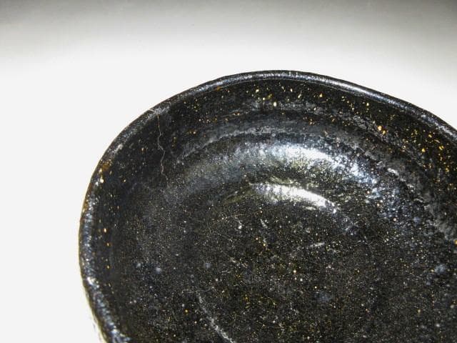 楽吉左衛門十一代 慶入 黒茶碗「杦風」／裏千家十三代 円能斎 書付／共箱 仕覆