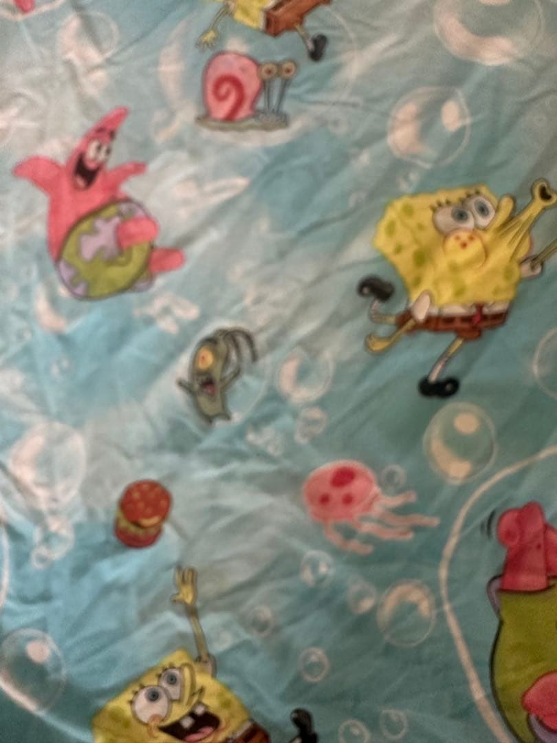 2005年スポンジボブ　フィットシーツ　ヴィンテージ USAムチャチャ