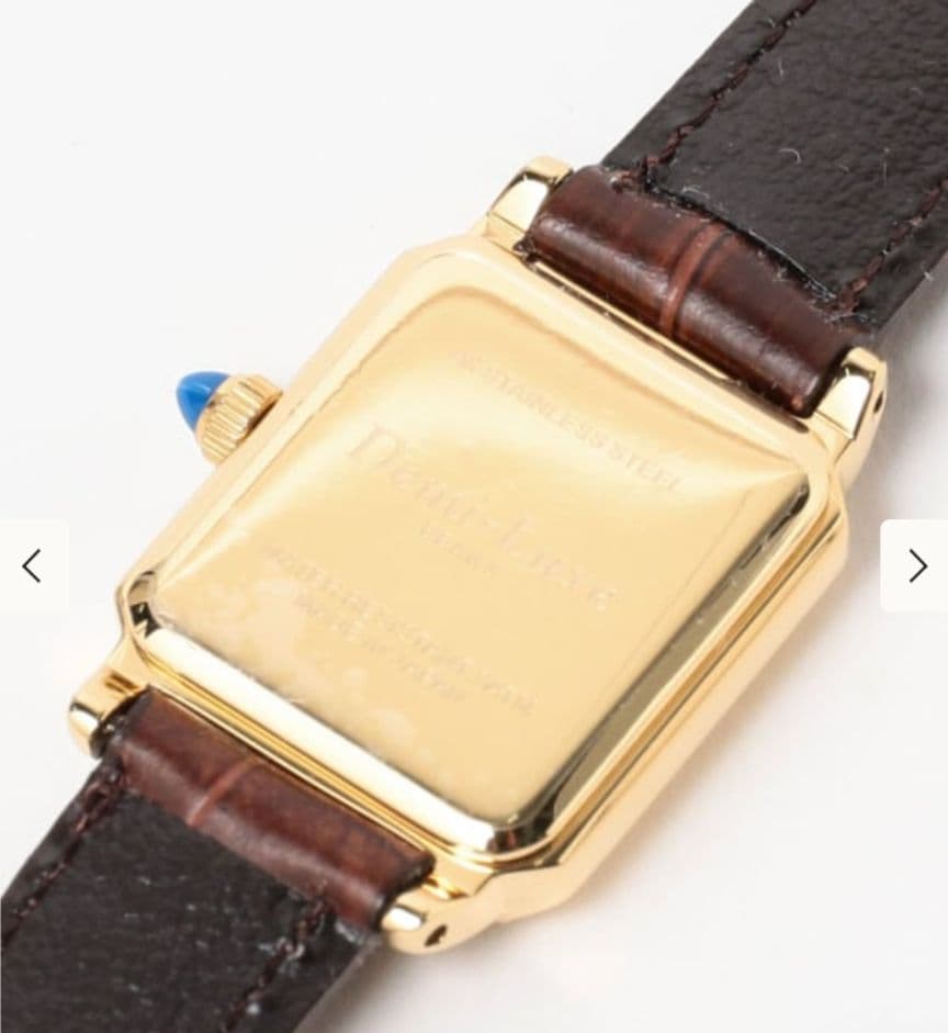 Demi-Luxe BEAMS スクエア型押レザー 腕時計Ⅰ