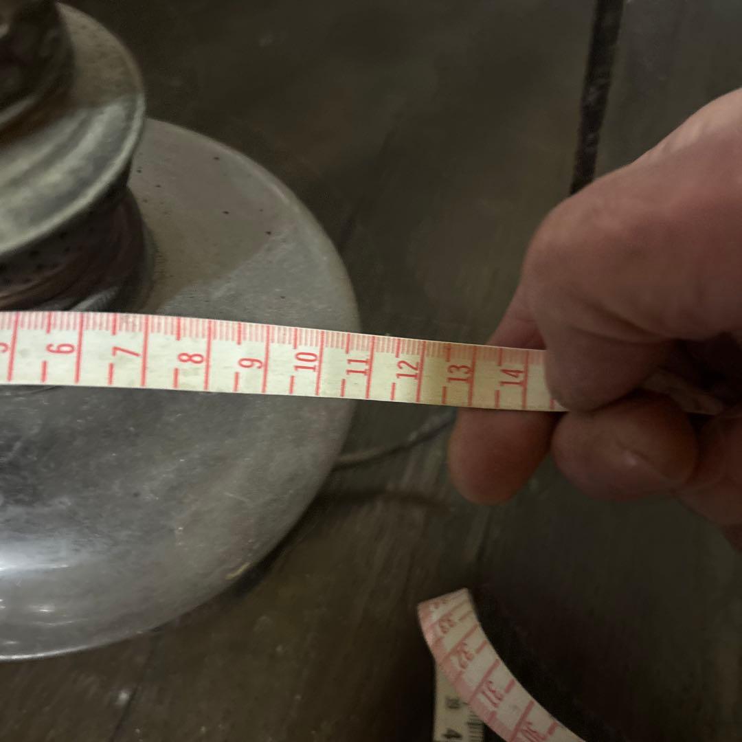 アンティークオイルランプ クリーム色