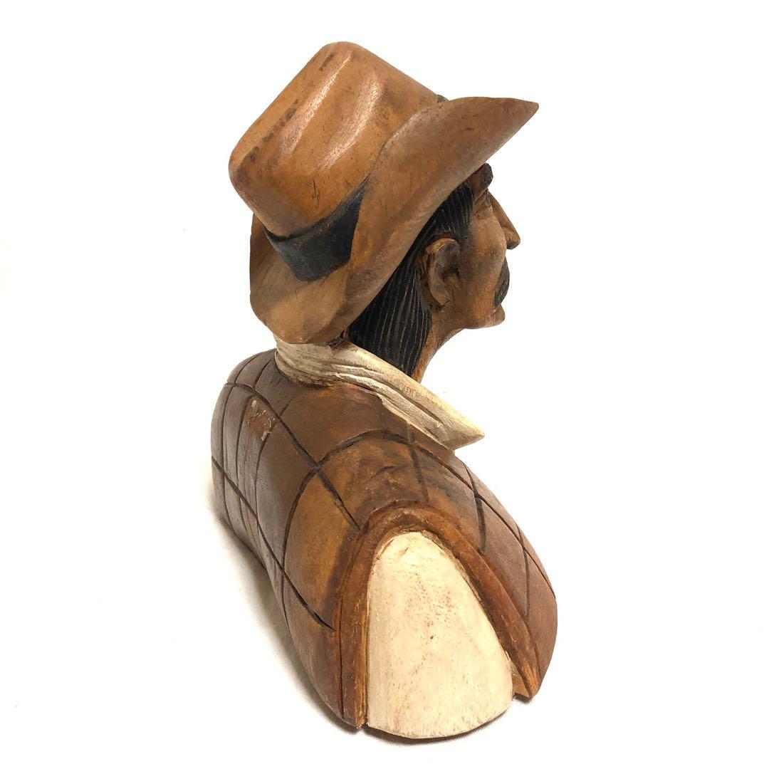 ■ビンテージ ディスプレイ■ウエスタン ガンマン■木彫り■アメリカ製■