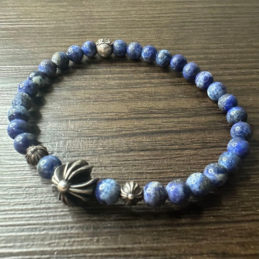 ■ Chrome Hearts ビーズ ブレスレット クロスボール ■ 天然石