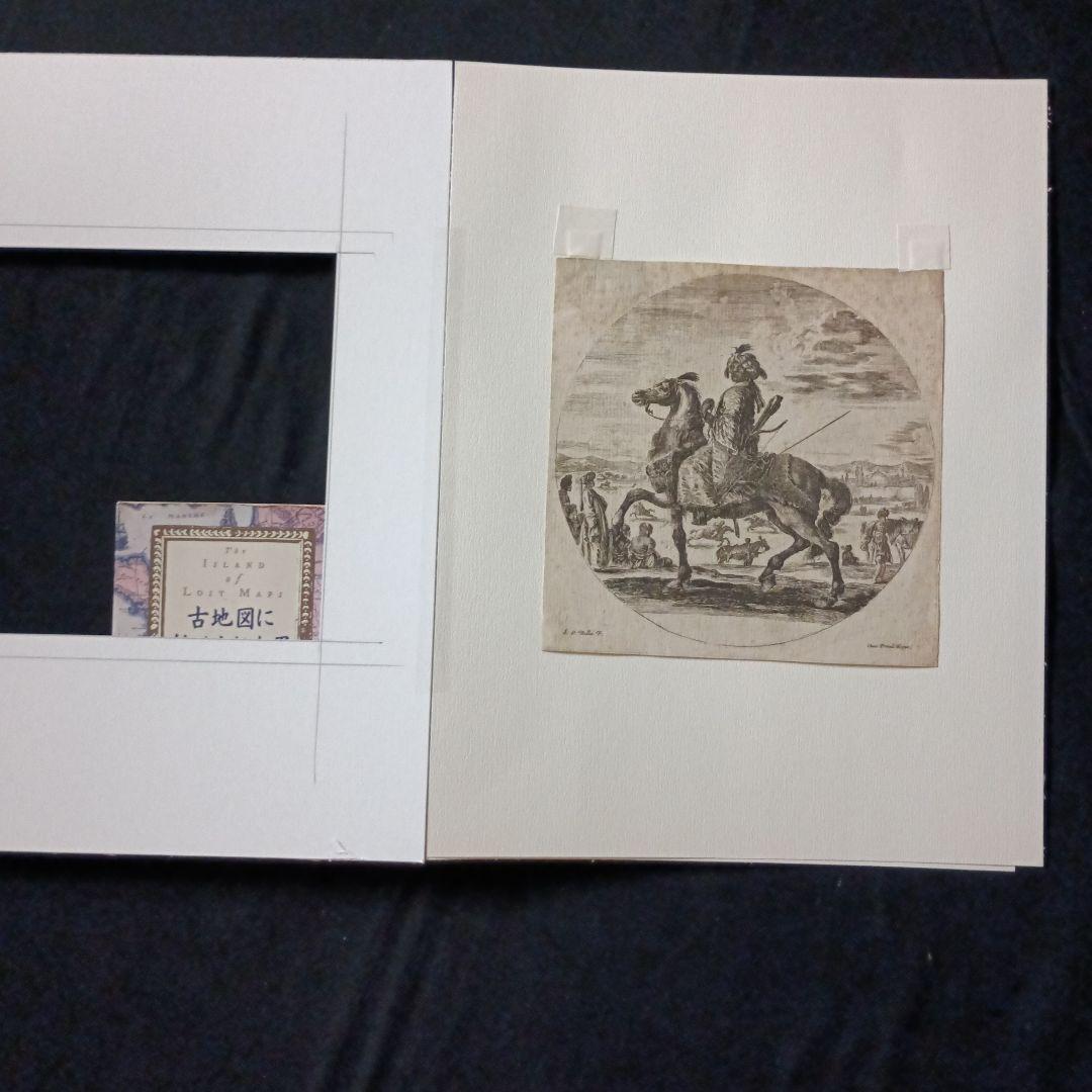 額装品　1640年頃　ステファノ・デラ・ベッラ　騎乗の戦士　稀少作品