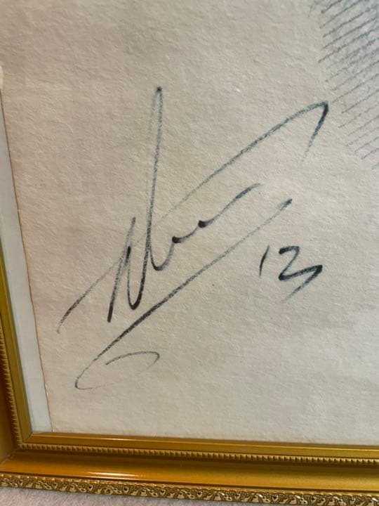 アレッサンドロ・ネスタ　2002日韓W杯直筆サイン入鉛筆画