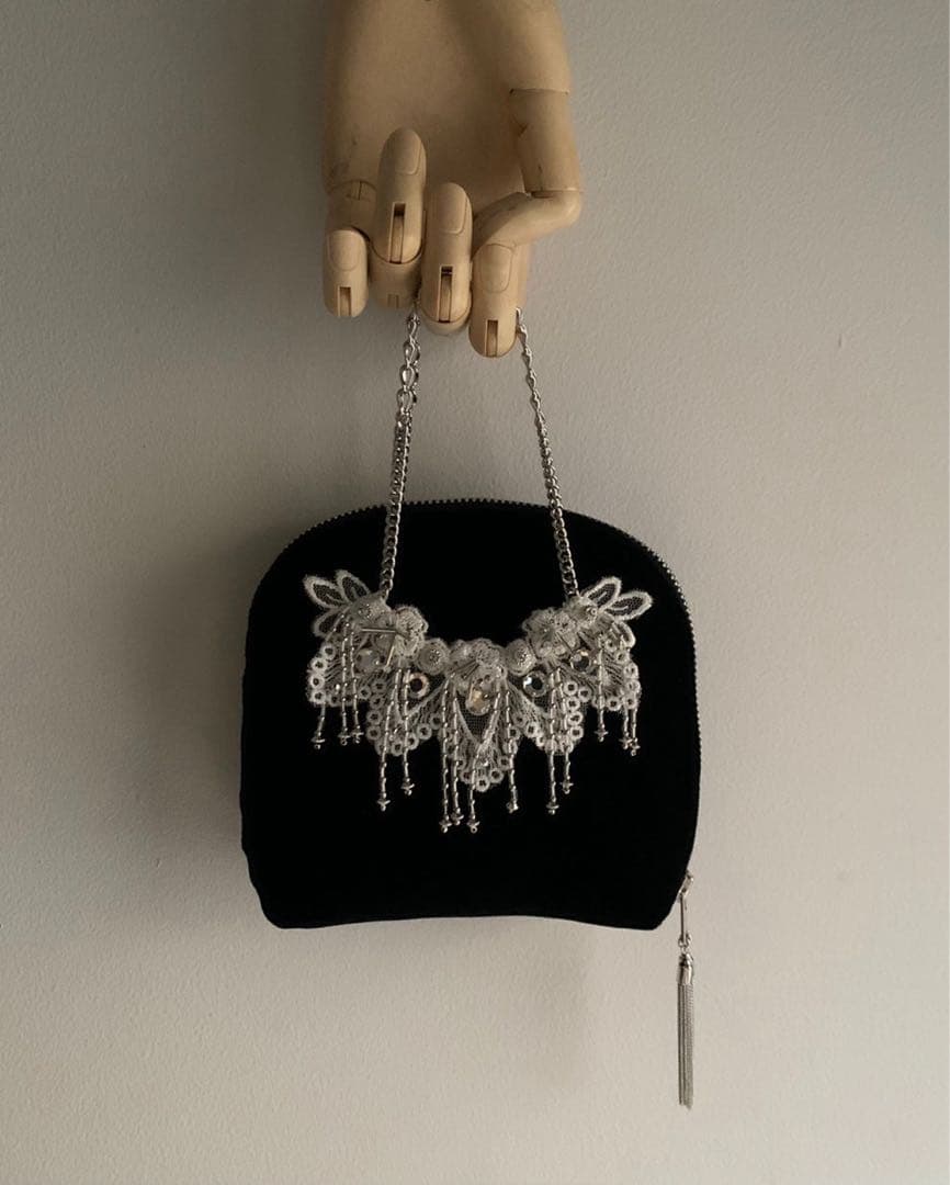 Tanaka Daisuke タナカダイスケ　スノービジューポーチバッグ