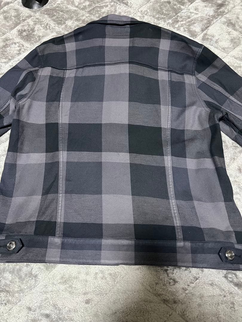 ブラックレーベル クレストブリッジ　チェックＷフェイスデニムジャケット LL