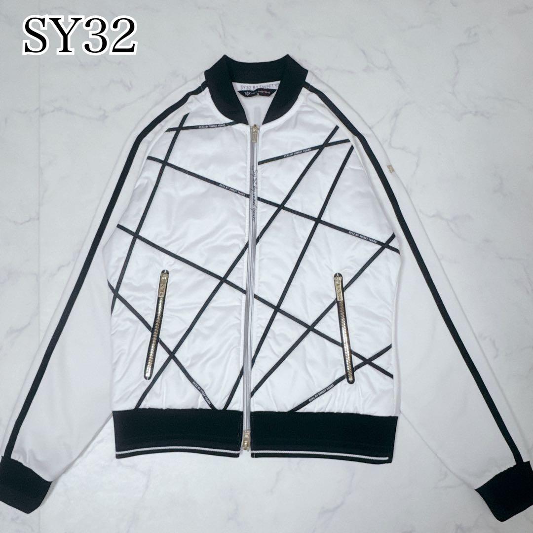 SY32 レディース フルジップアップブルゾン ホワイト サイズM