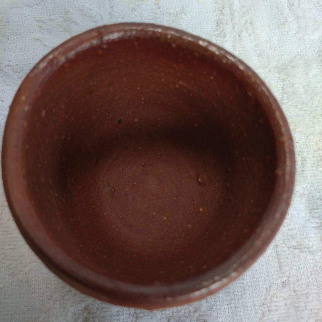 備前焼　森陶岳作　ぐい呑み　共箱共布有