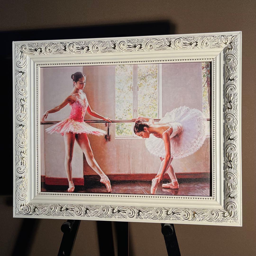 キャンバスプリントアートバレリーナ 絵画 額付き インテリア