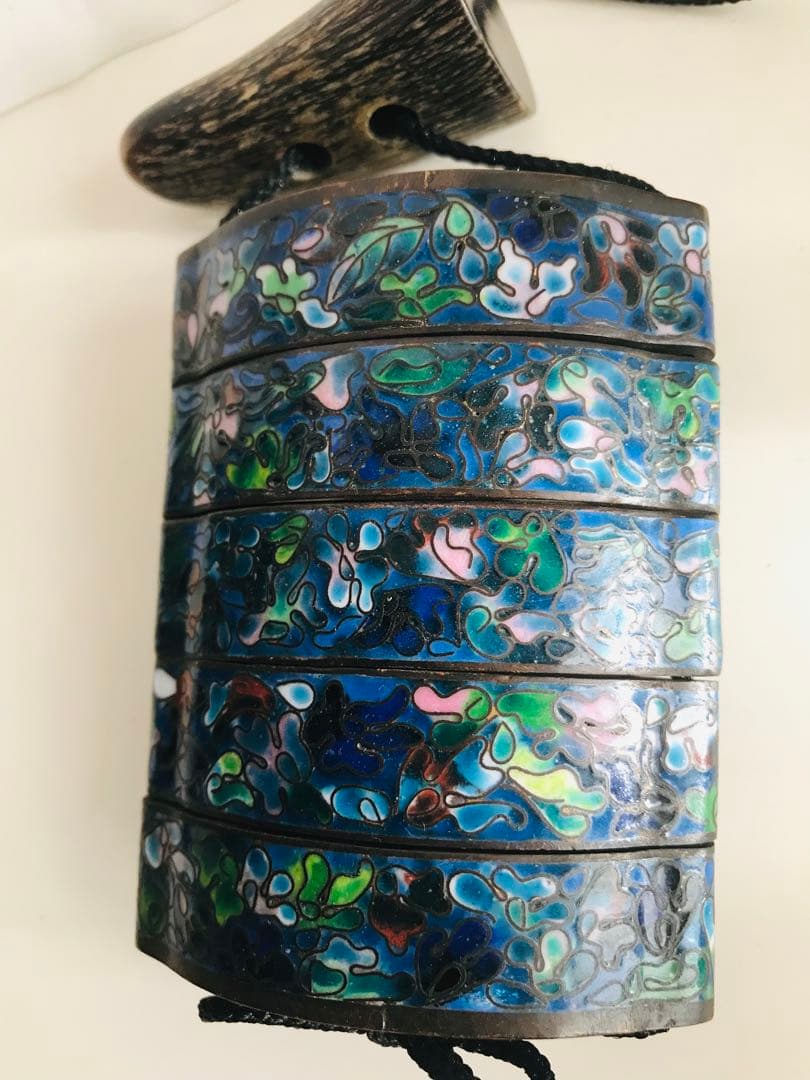 七宝焼 印籠　小物入　根付け