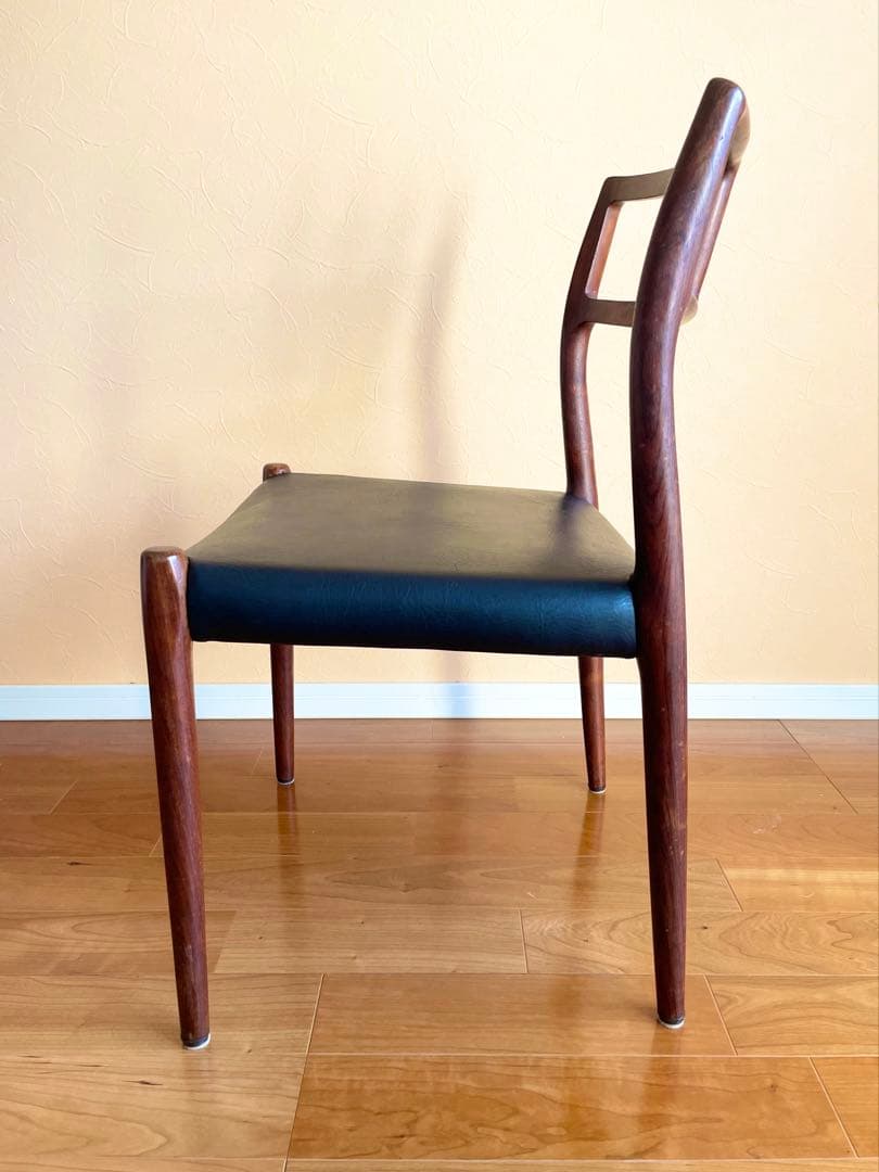 ダイニングチェア4脚デンマークニールス・モラー チーク材 椅子　大塚家具リペア③