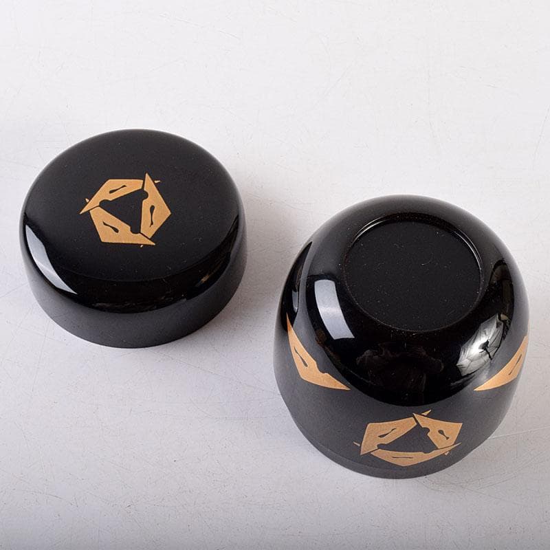 茶道具　輪島塗　喜三誠志作　鱗鶴蒔絵　棗　共箱　V　6914