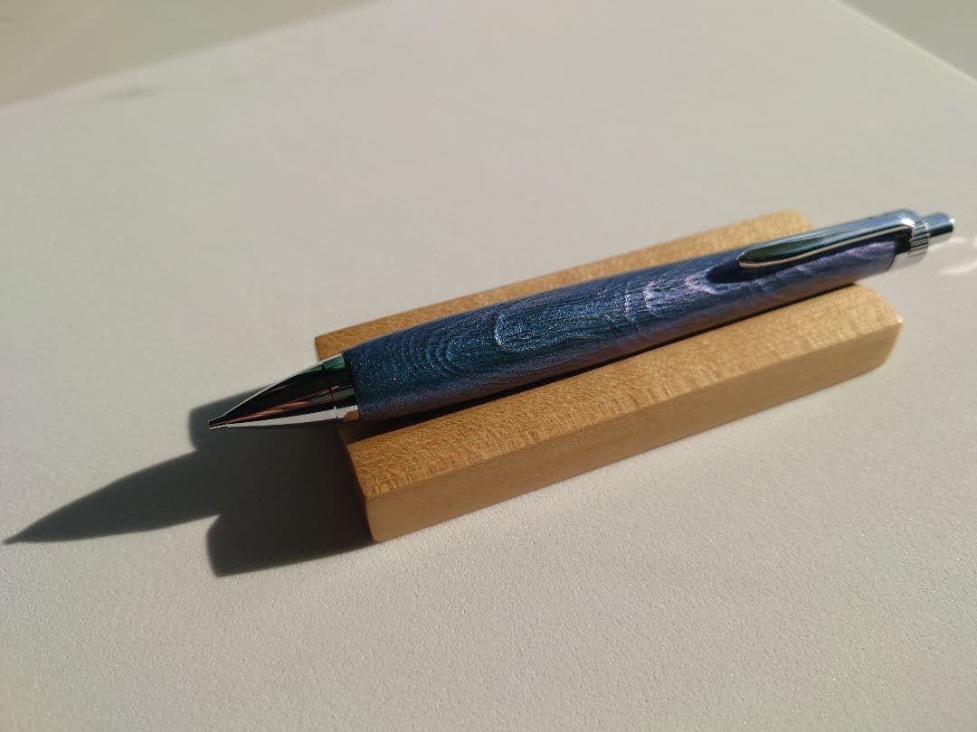 欅　シャープペンシル　浮造り　新うるし　変わり漆　拭き漆　ケヤキ　変わり杢