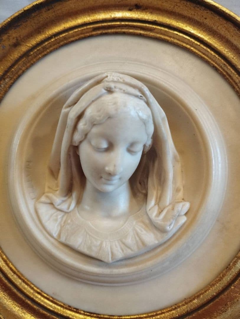 フランスアンティーク メダイヨン MATTEI作 マリア像