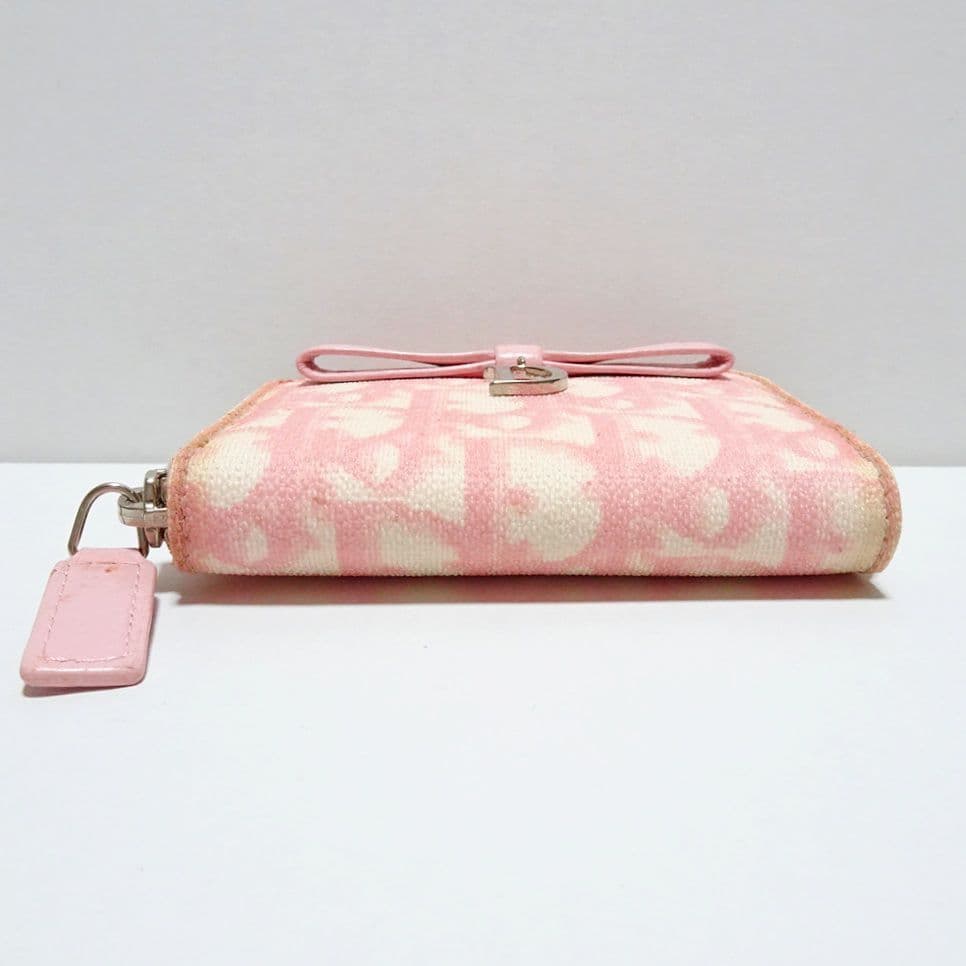 クリスチャンディオール ピンク トロッター リボン ケース /M202