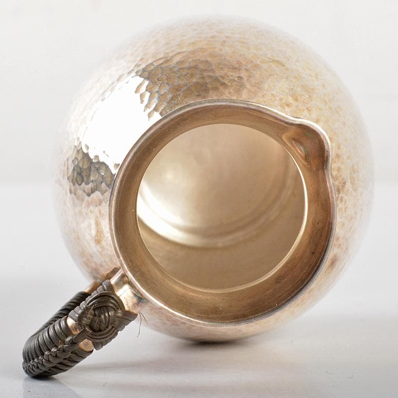 錺師　大森金長造　南鐐　酒注　ちろり　重さ約87g　共箱　M　R5947