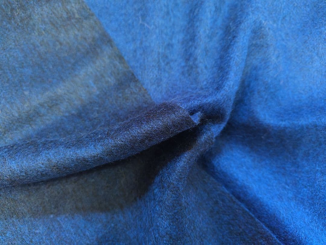 カシミヤダブルフェイスリバーシブルマフラー　ネイビー