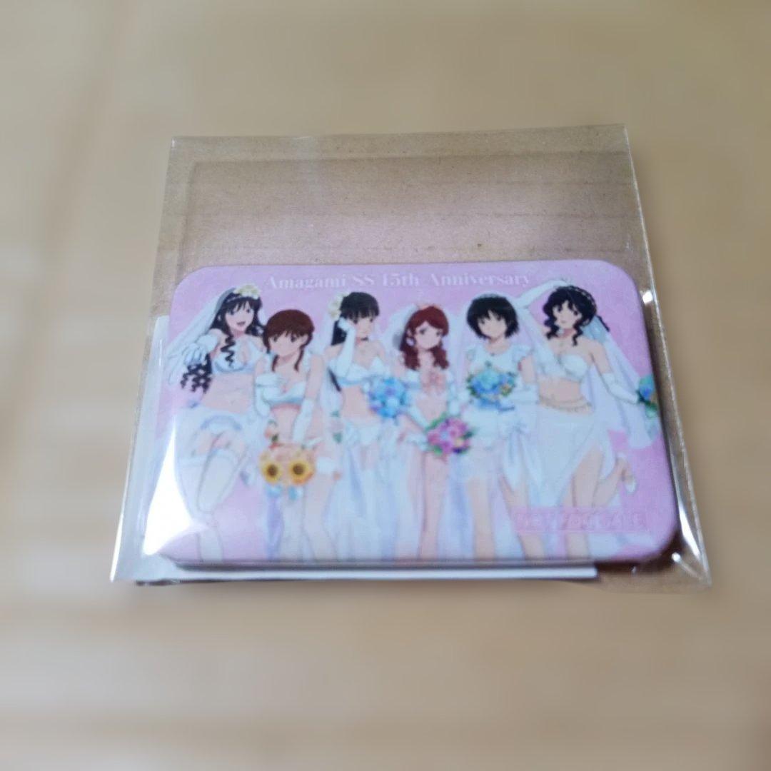 アマガミSS+ plus 描き下ろし 集合 ウェディング水着 スクエア缶バッジ
