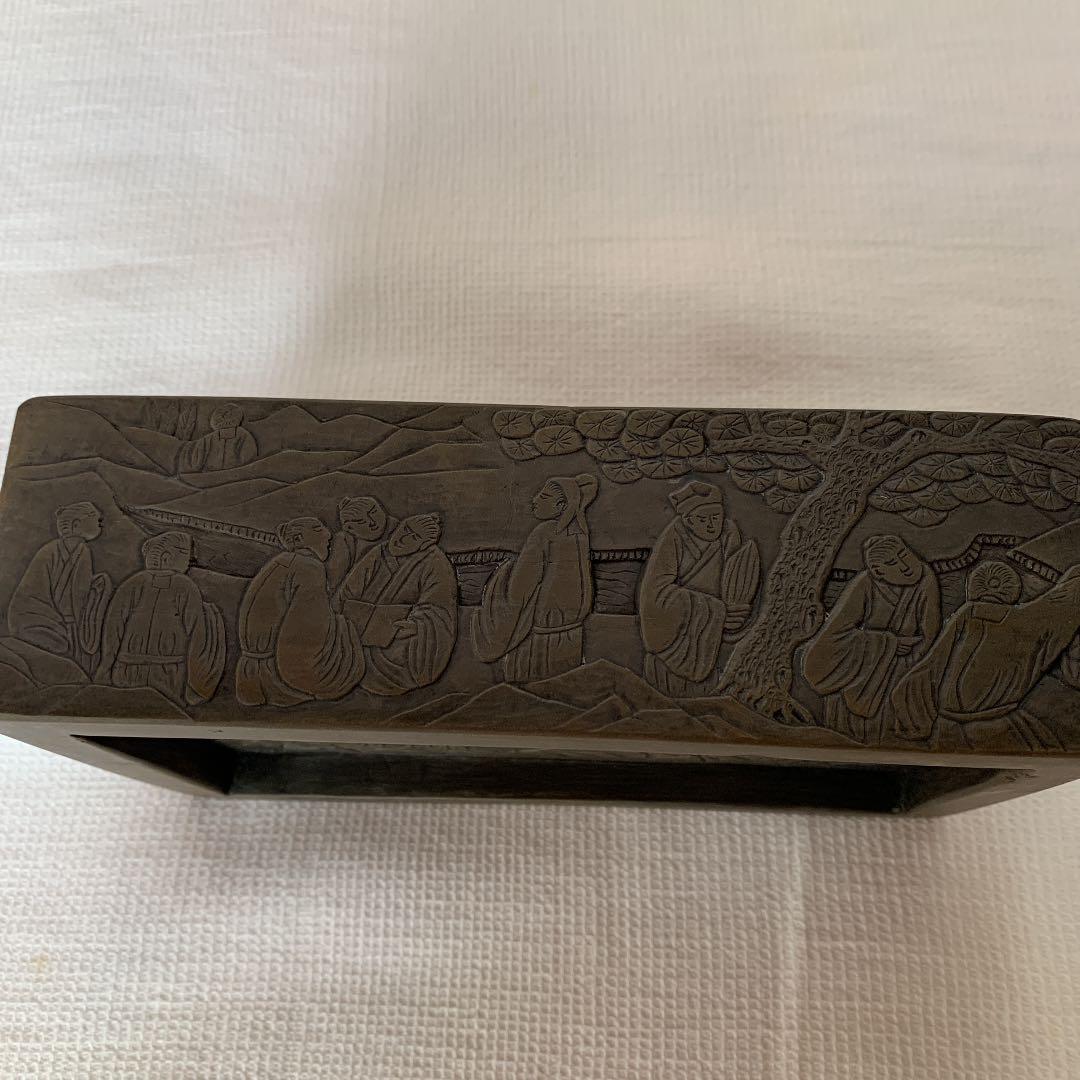 中国澄泥硯（ちょうでいけん）書道具　水墨画・仮名・細字・写経等に