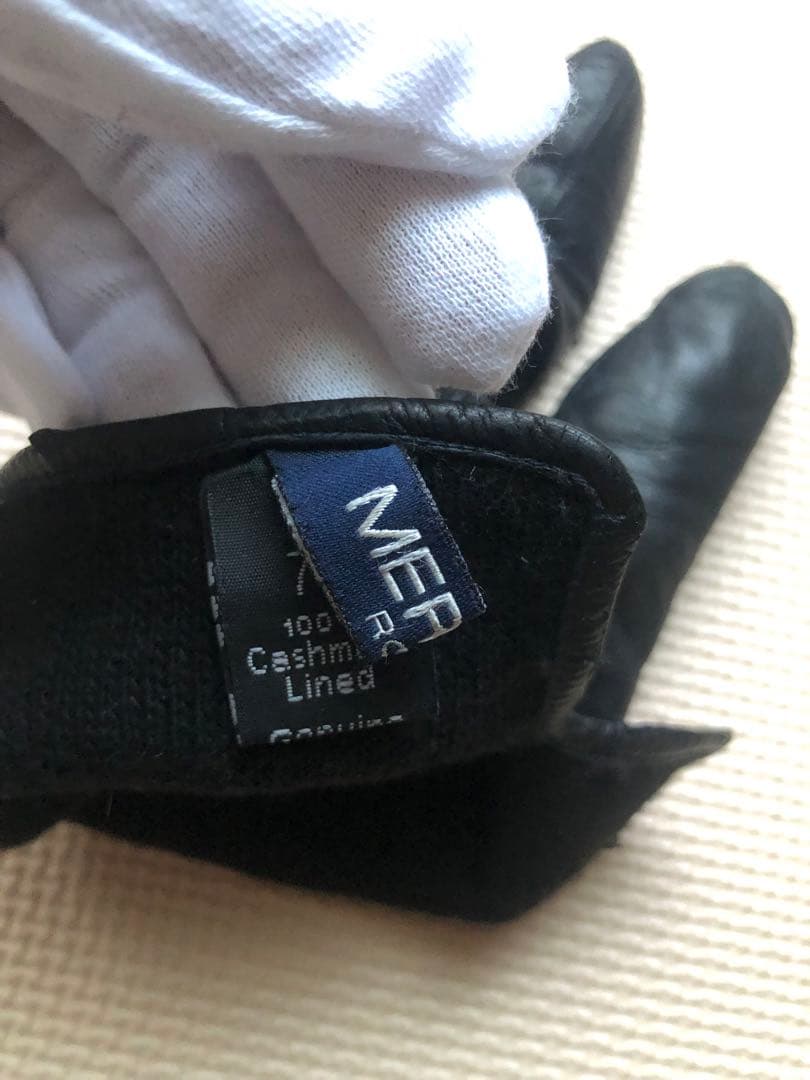 Melora メローラ ナッパレザー カシミア ブラック　グローブ 手袋 7.5