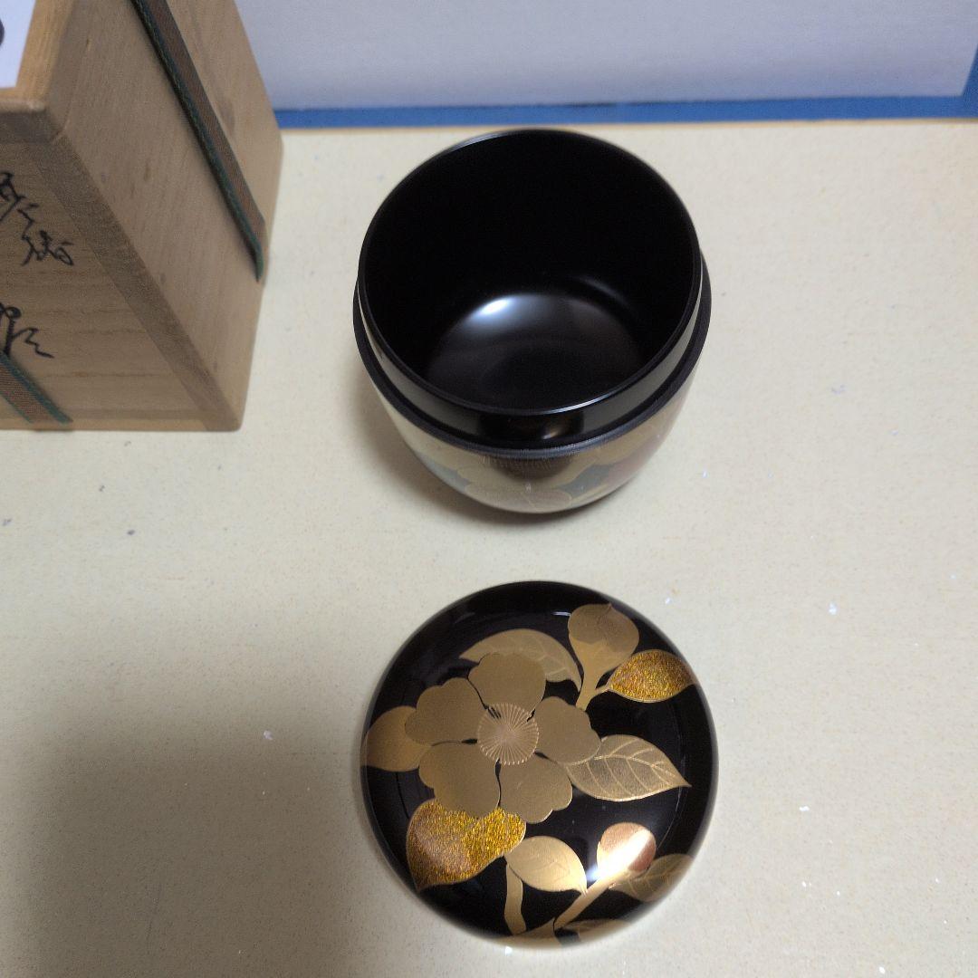 中棗、寒椿蒔絵、梨地朱金入、ふく8番