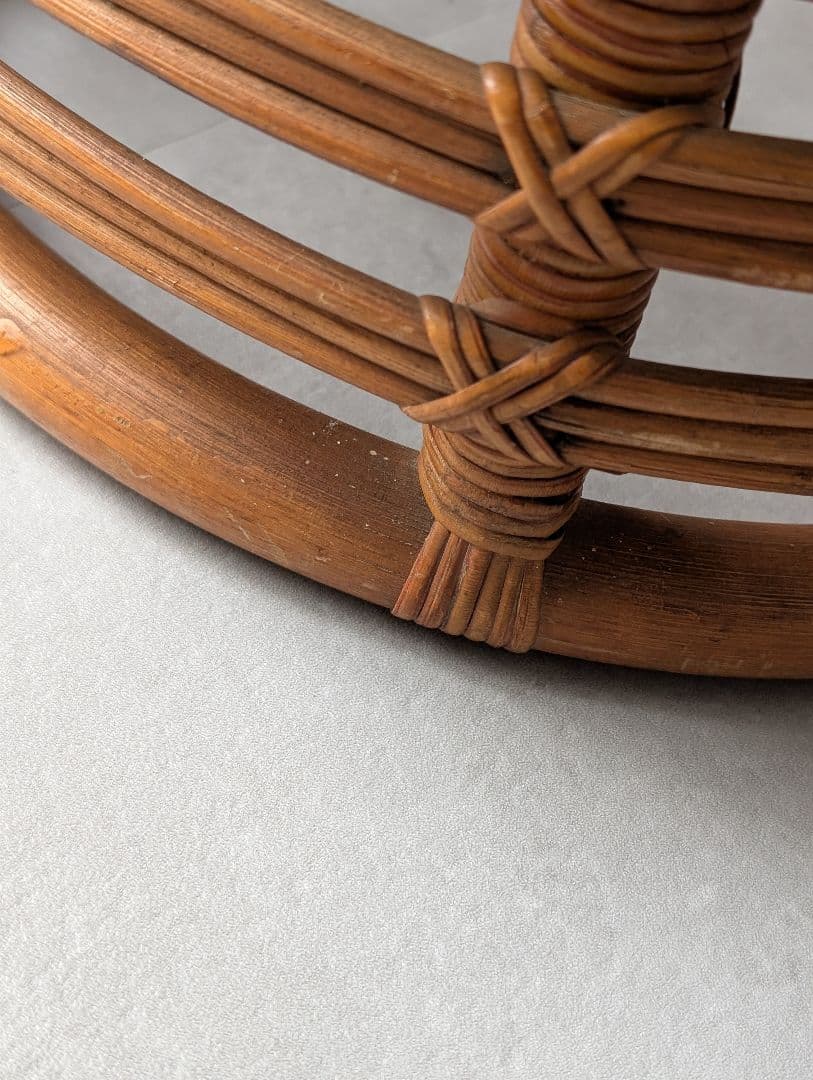 ヴィンテージ アイコニック ラタンスツール 籐 vintage アノニマス