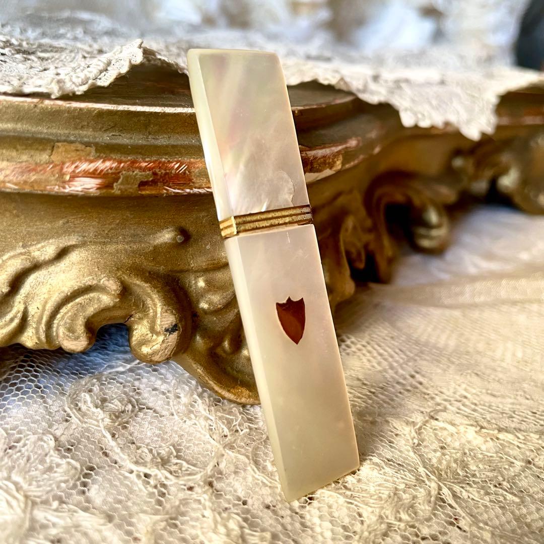 【希少】19世紀パレロワイヤルマザーオブパールニードルケースフランスアンティーク