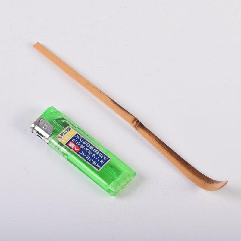 茶道具　宗竹作　茶杓　銘「唐錦」　前大徳　福本積應書付　共筒共箱　C　8442