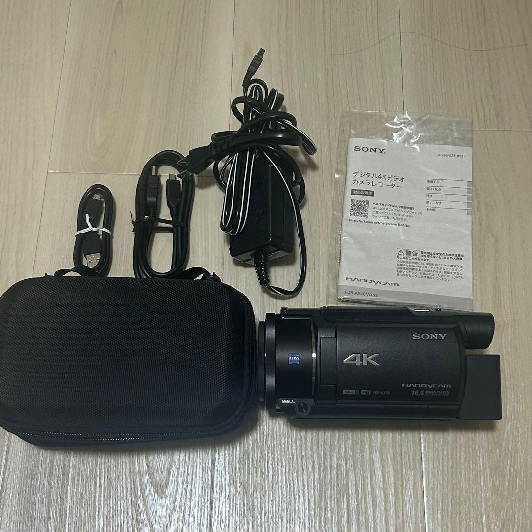 【美品】 SONY FDR-AX55 4Kビデオカメラ ハンディカム