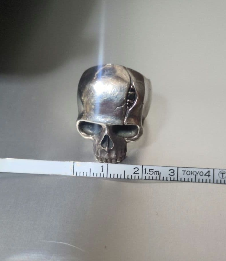 中古 Dr.MONROE シルバー925 19号 スカルリング