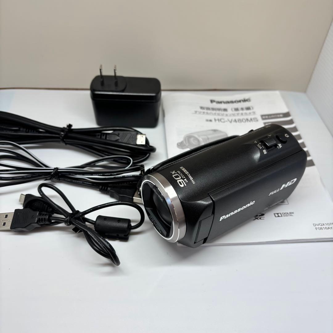 2263 動作確認済み‼︎ hc-v480ms パナソニック ブラックビデオカメラ