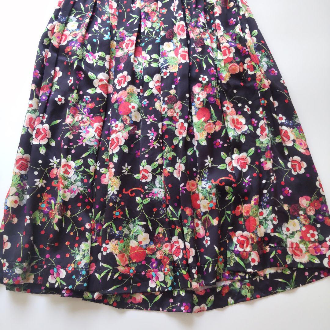 美品 コムデギャルソンコムデギャルソン AD2020 シルク花柄ギャザースカート