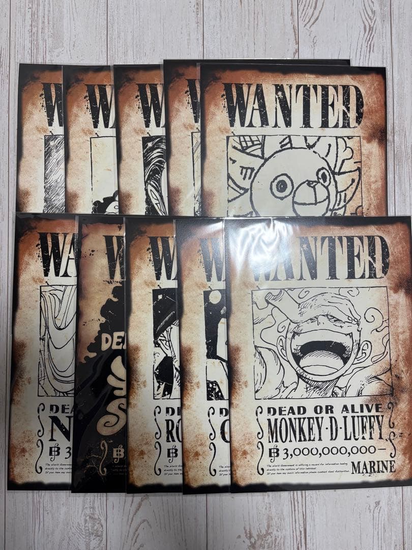 ONE PIECE BASESHOP 手配書　10枚セット