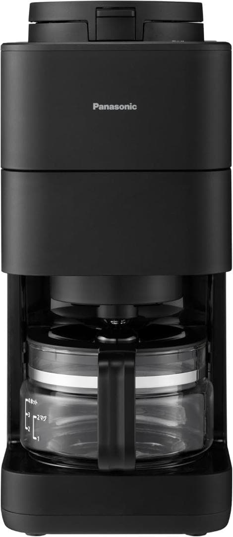 パナソニック コーヒーメーカー 全自動 ミル付き ブラック NC-A58-K
