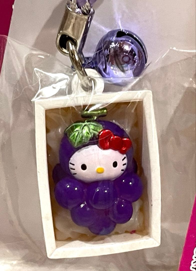 ハローキティ 根付 ストラップ　ぶどうシリーズ 4種