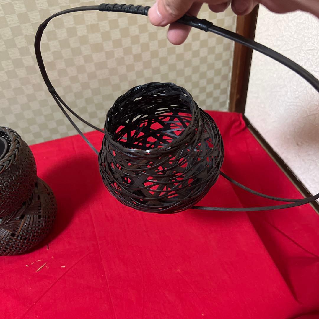 茶道具　花器　竹籠　七点まとめ