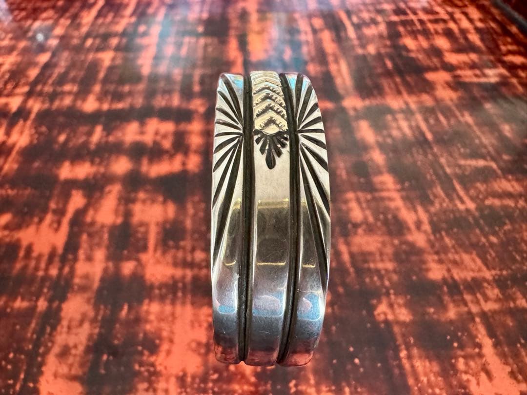 最終 ブルースモーガン バングル 14K ナバホ族 インディアンジュエリー