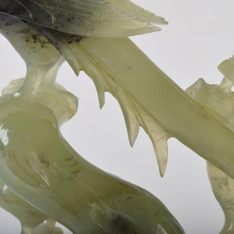 中国　玉石彫刻　鳥　置物　C　8647